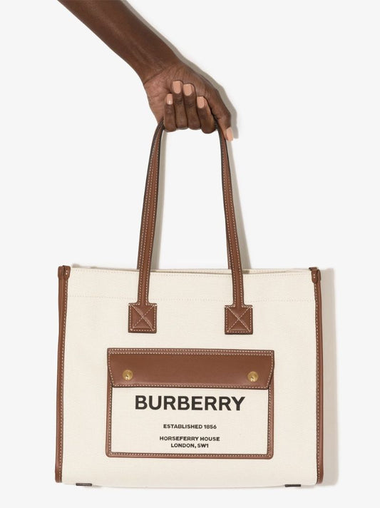 Neutral Freya Medium Canvas Tote Bag