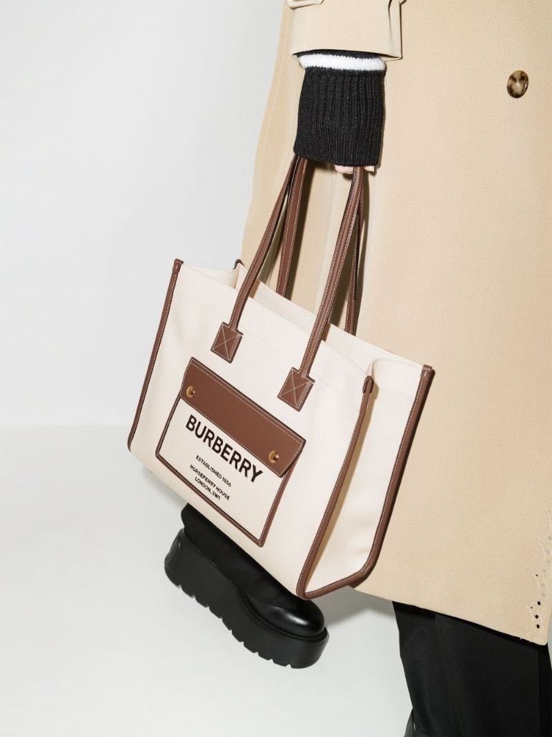 Neutral Freya Medium Canvas Tote Bag