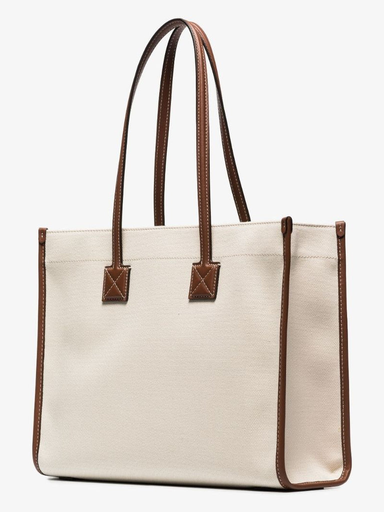Neutral Freya Medium Canvas Tote Bag
