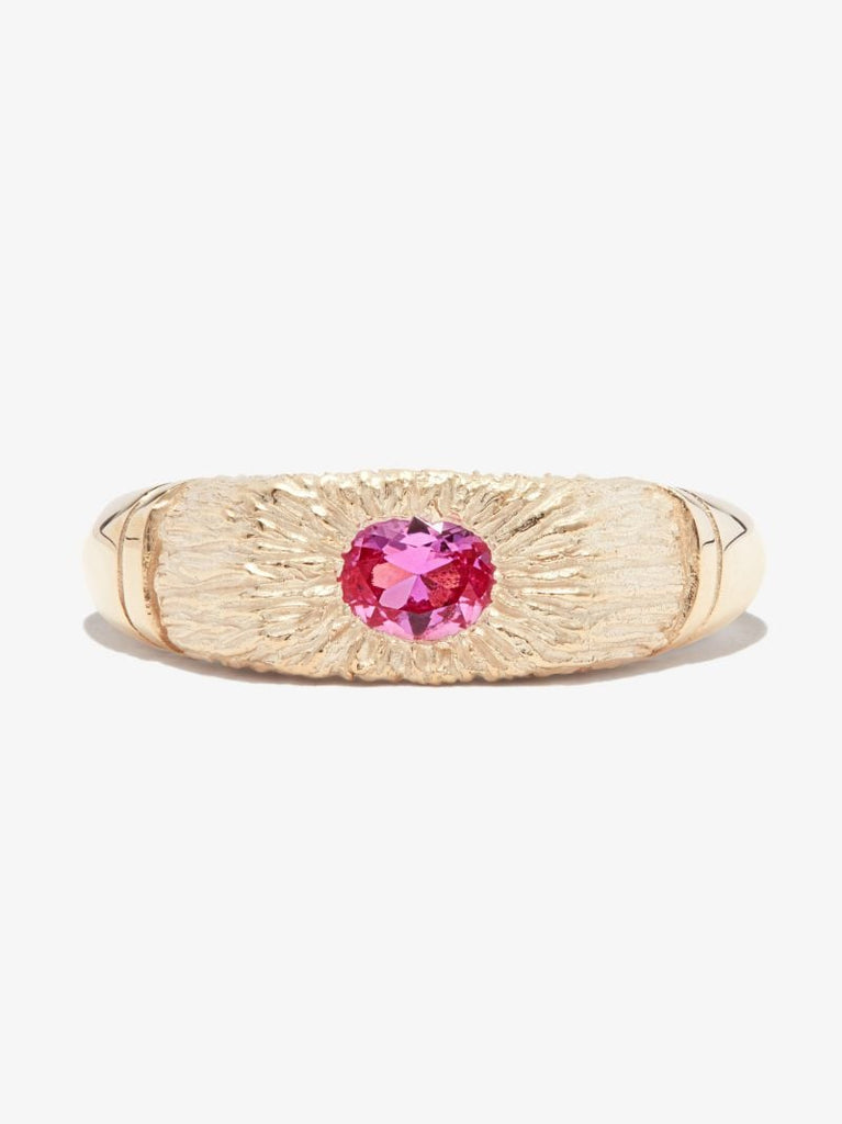 9k Yellow Gold Hand Me Down Sapphire Ring