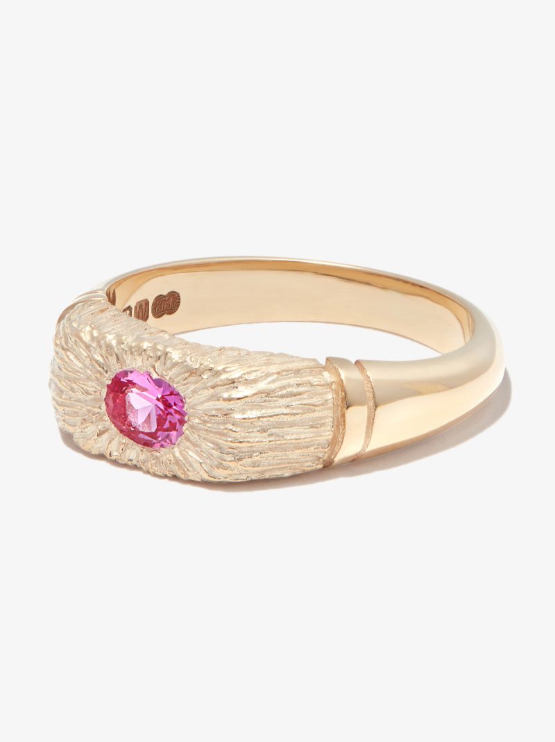 9k Yellow Gold Hand Me Down Sapphire Ring