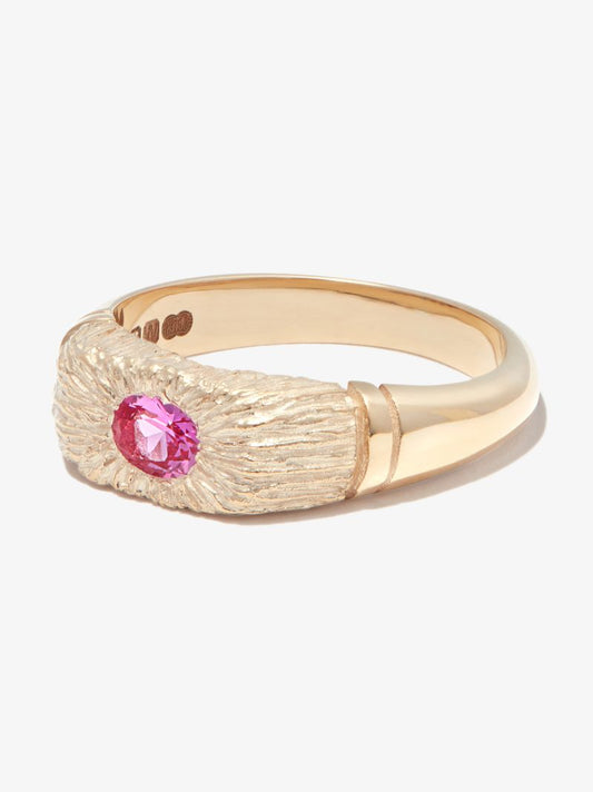 9k Yellow Gold Hand Me Down Sapphire Ring
