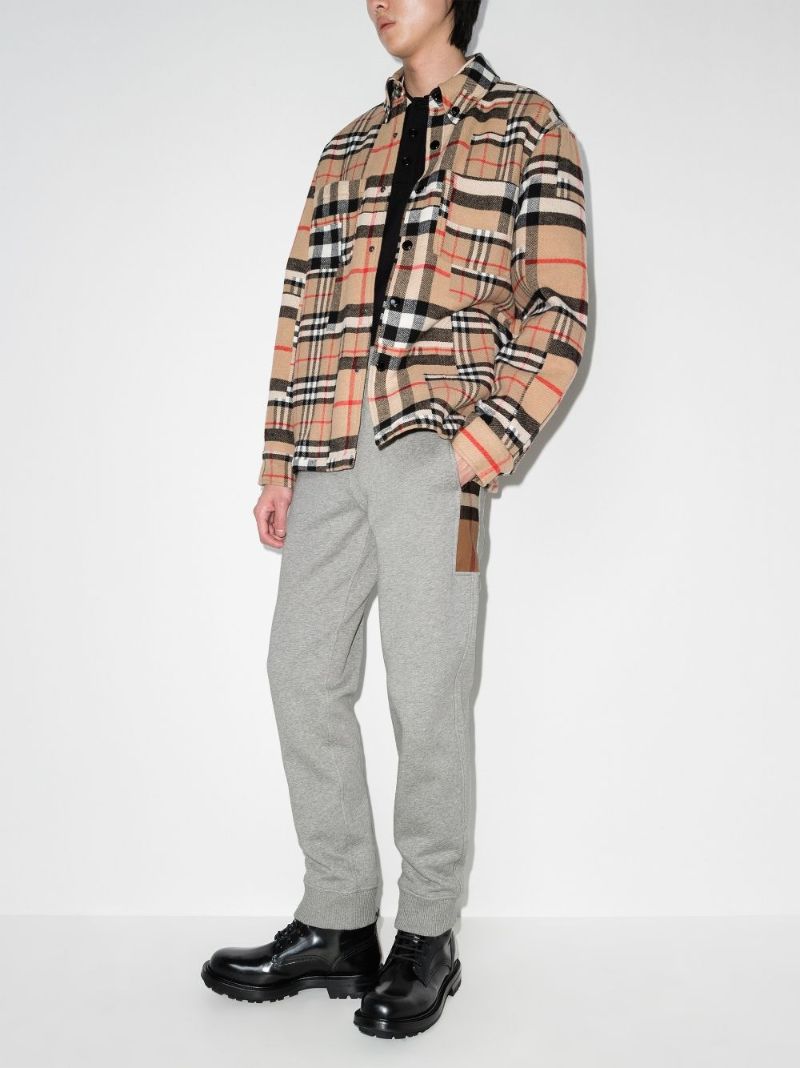 Grey Panelled Track Pants