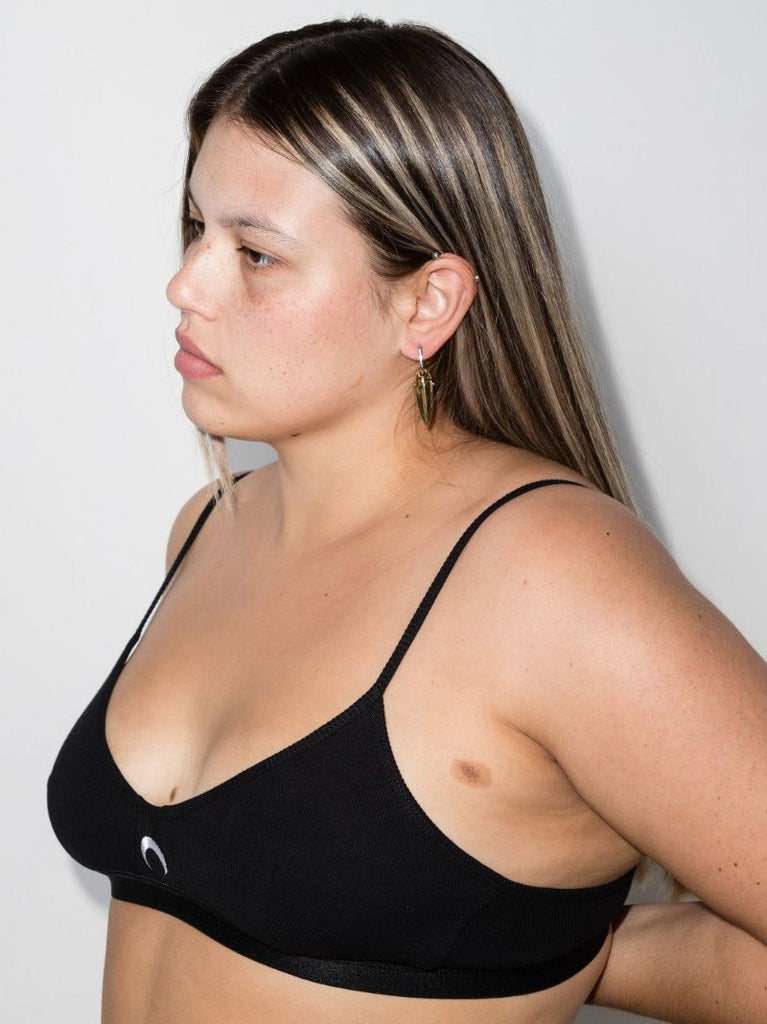 Crescent Moon Ribbed Bra