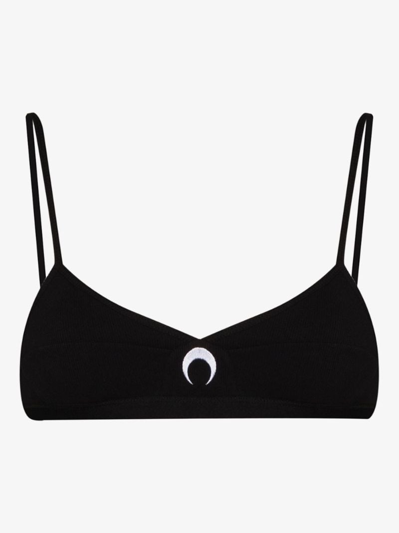 Crescent Moon Ribbed Bra