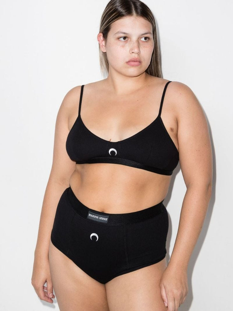 Crescent Moon Ribbed Bra