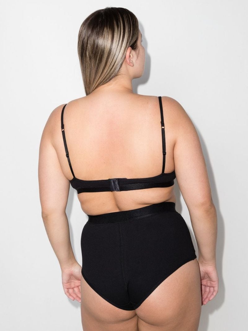 Crescent Moon Ribbed Bra