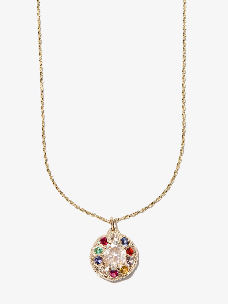9k Yellow Gold the Burnham Sapphire Necklace