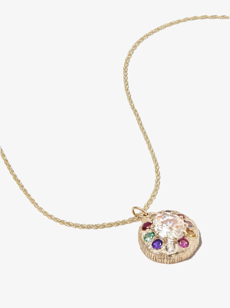 9k Yellow Gold the Burnham Sapphire Necklace