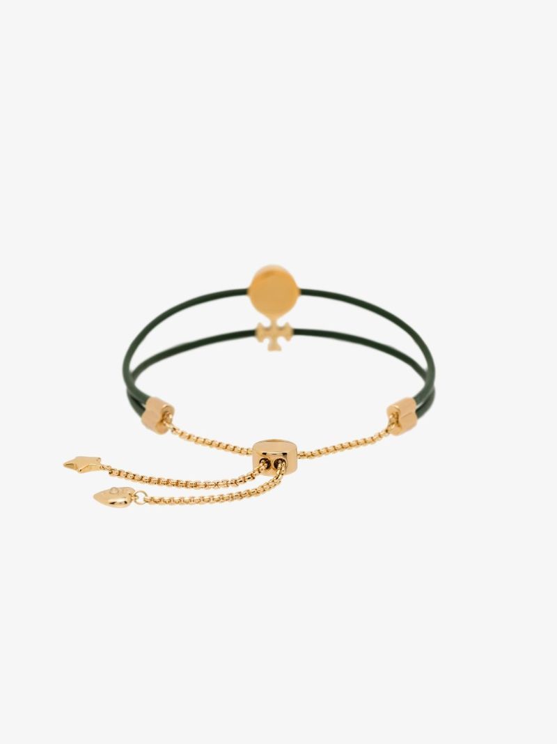 Green Kira Leather Slider Bracelet