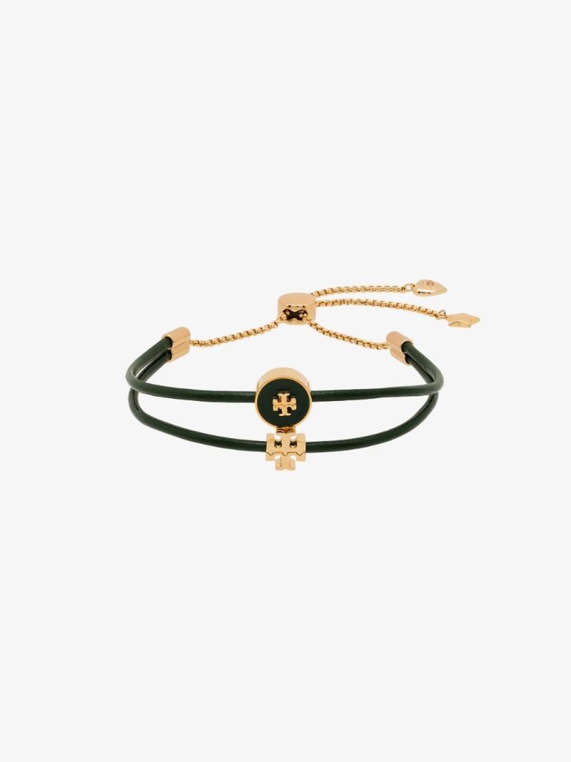 Green Kira Leather Slider Bracelet