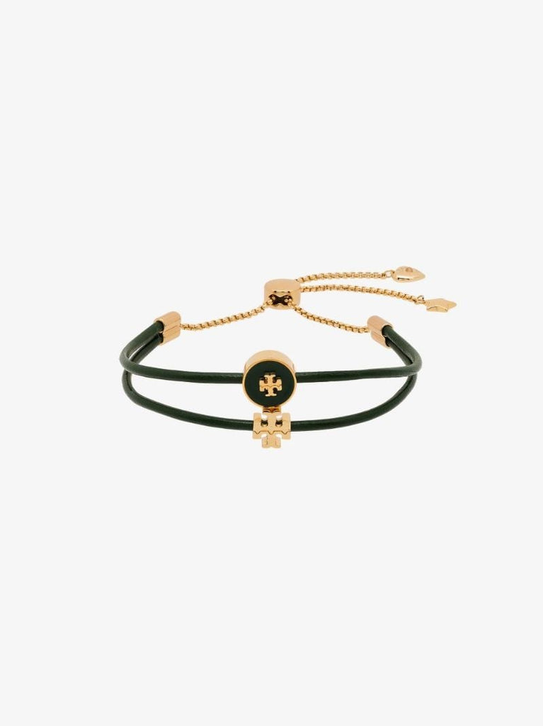 Green Kira Leather Slider Bracelet
