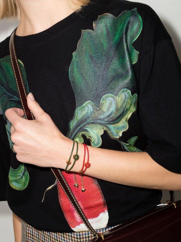 Green Kira Leather Slider Bracelet