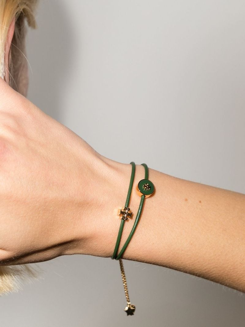 Green Kira Leather Slider Bracelet