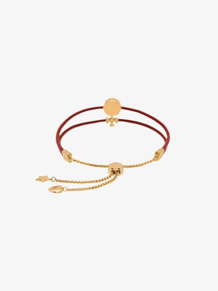 Red Kira Leather Slider Bracelet