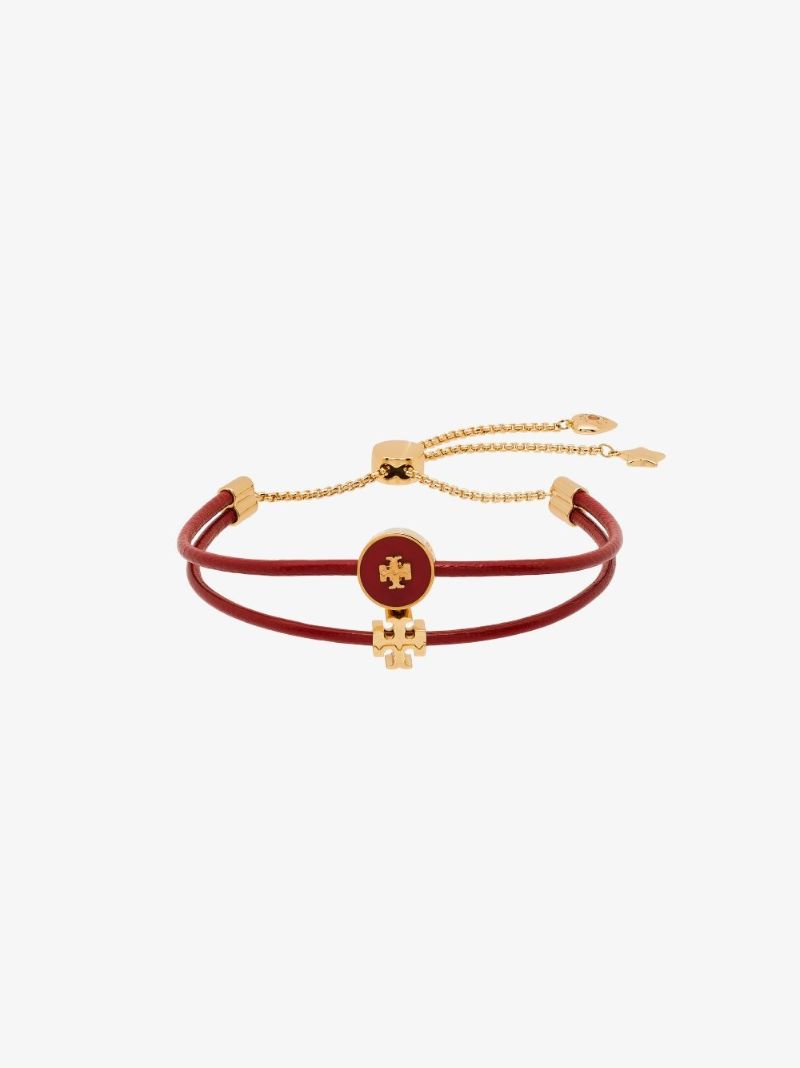Red Kira Leather Slider Bracelet