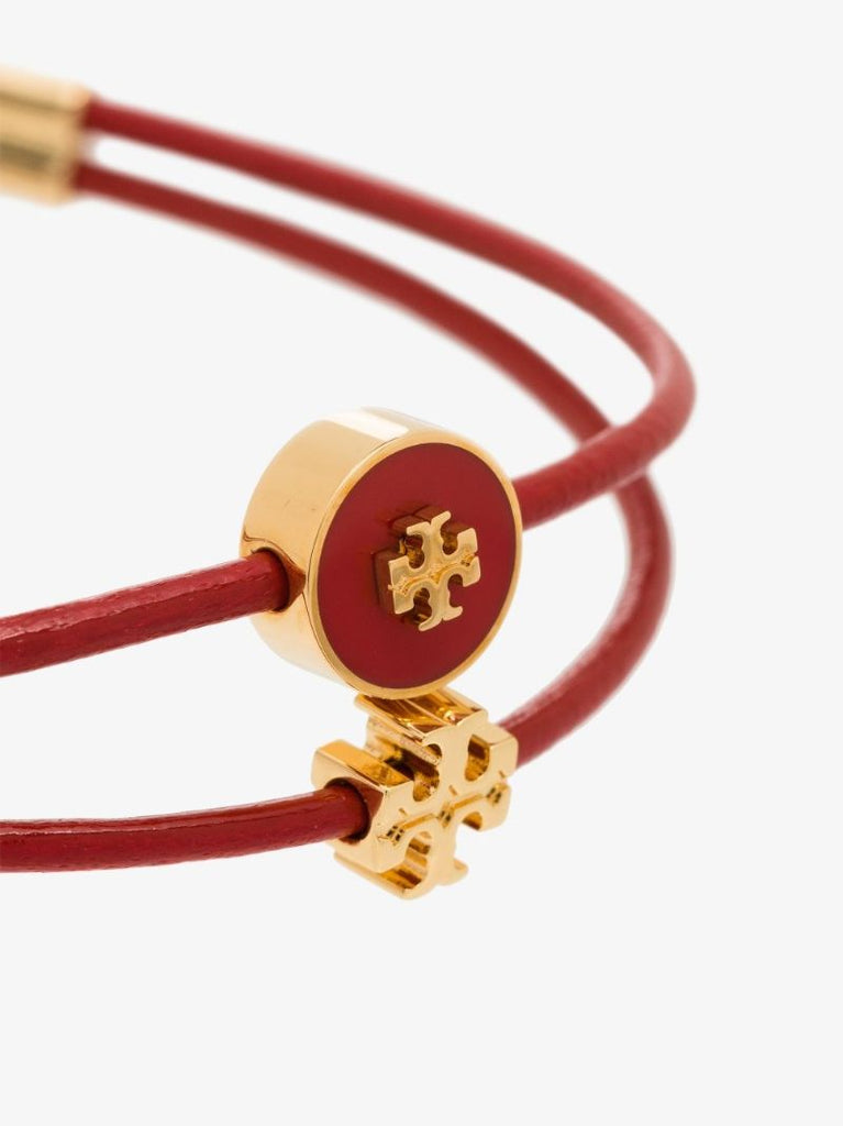 Red Kira Leather Slider Bracelet