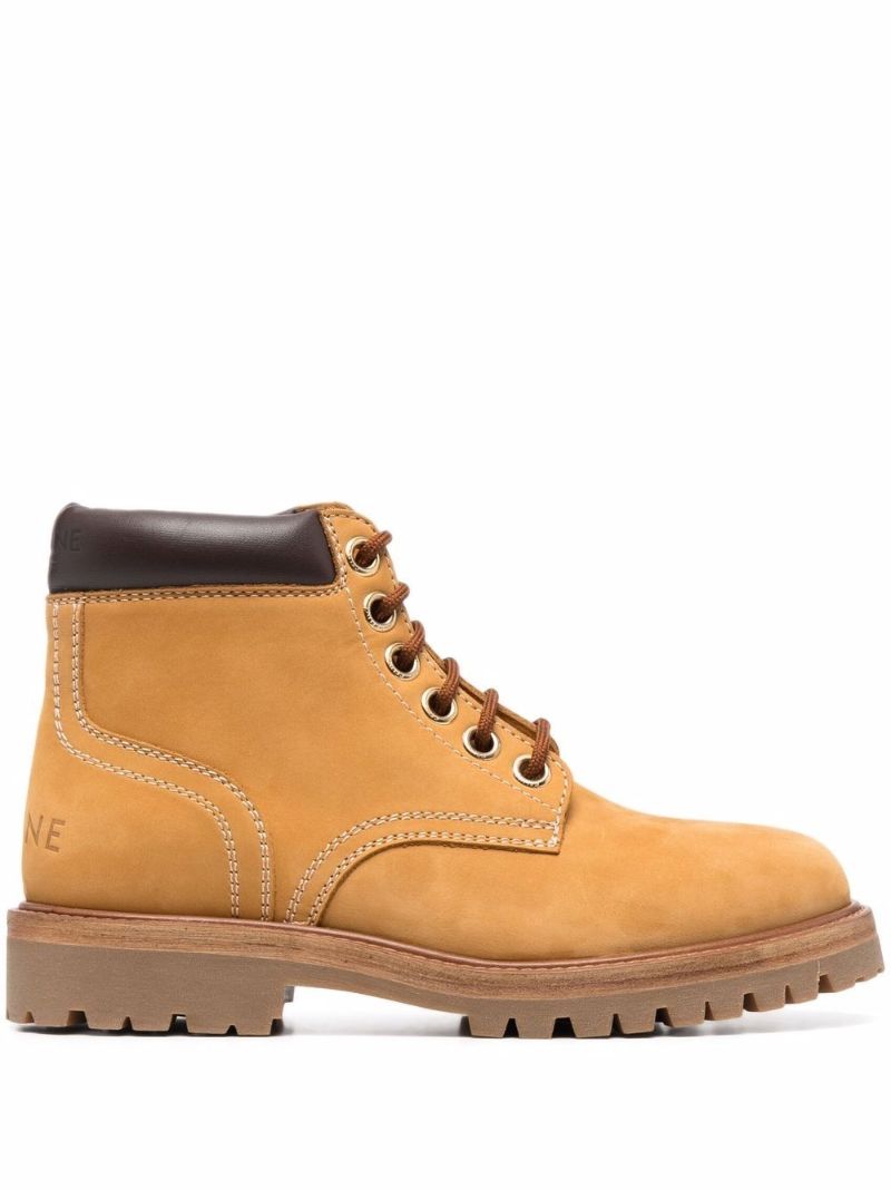 Neutral Kurt Lace-up Suede Combat Boots