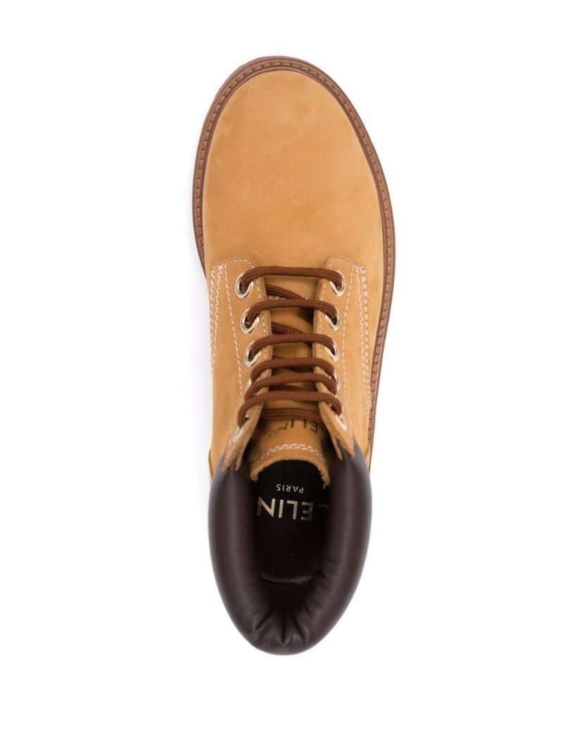 Neutral Kurt Lace-up Suede Combat Boots
