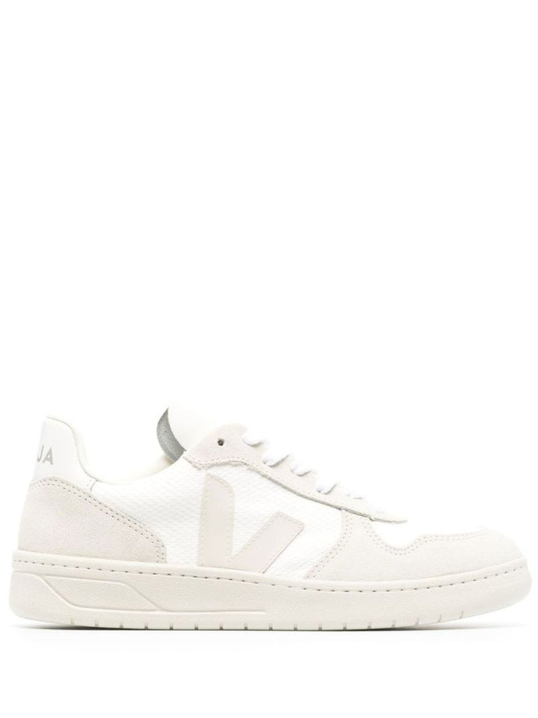White V-10 B-mesh Low Top Sneakers