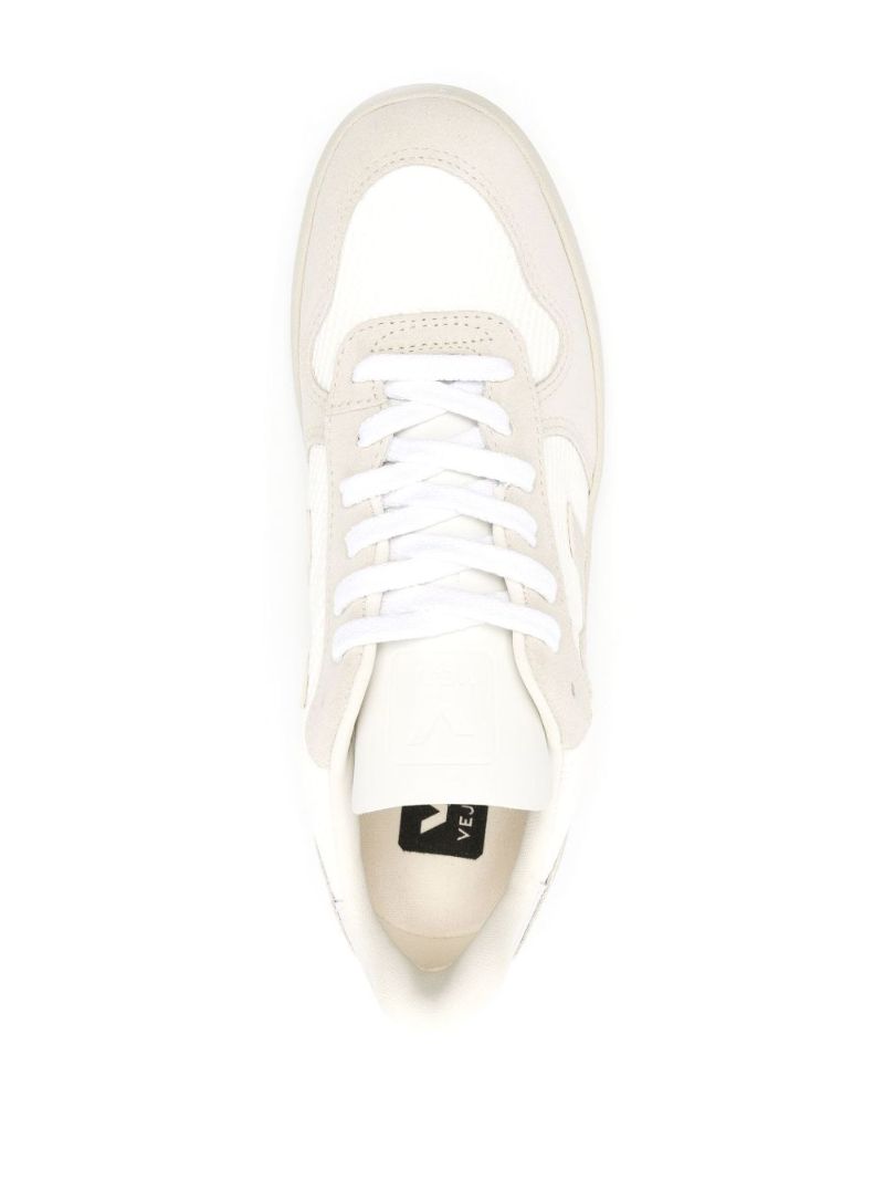 White V-10 B-mesh Low Top Sneakers