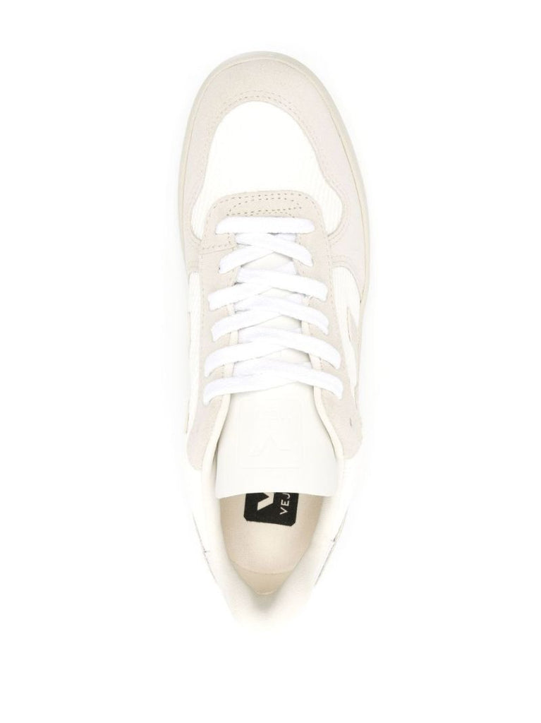 White V-10 B-mesh Low Top Sneakers