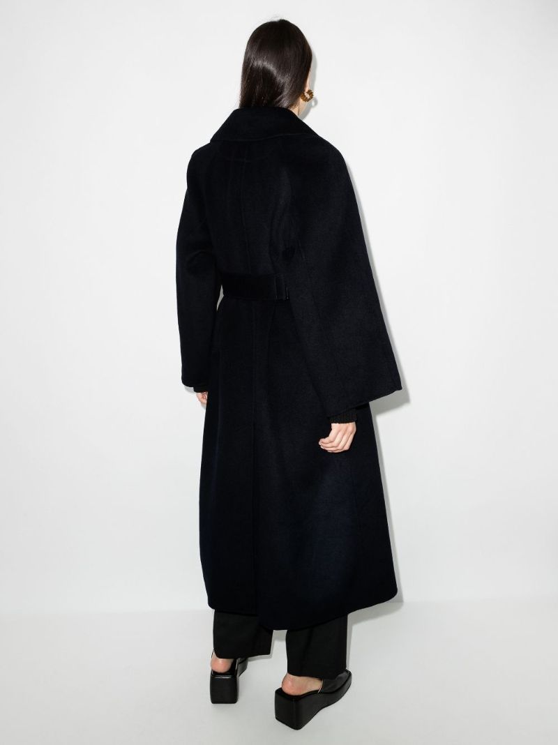 Recycled Wool Wrap Midi Coat
