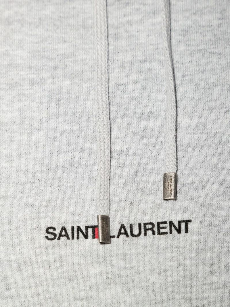 Grey Classic Logo Cotton Hoodie