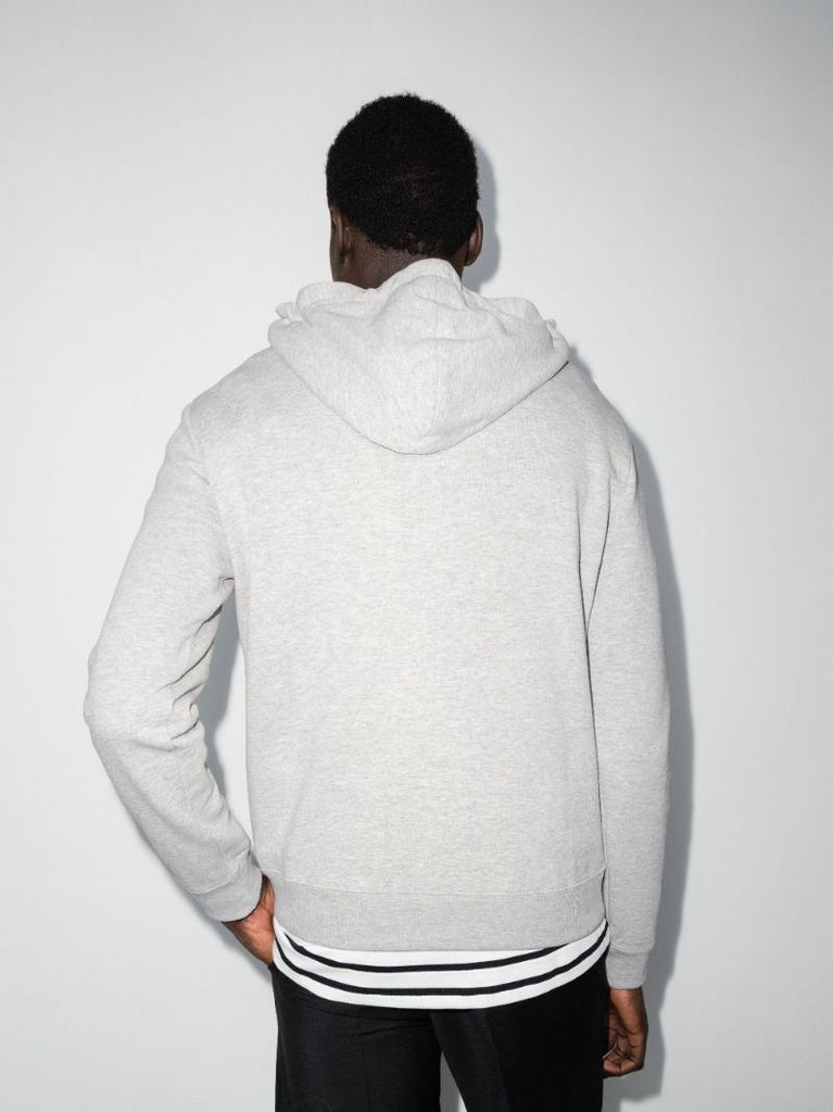 Grey Classic Logo Cotton Hoodie