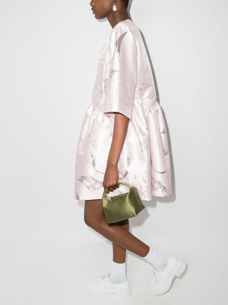 Jacquard Wrap Mini Dress
