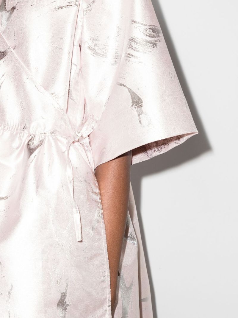 Jacquard Wrap Mini Dress