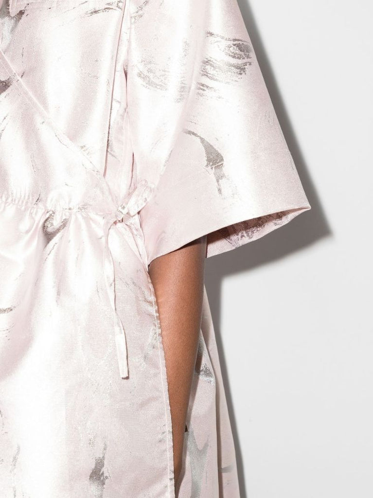 Jacquard Wrap Mini Dress