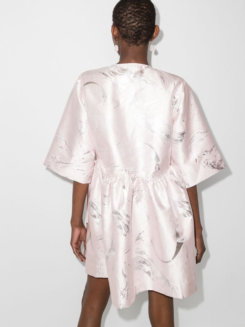 Jacquard Wrap Mini Dress