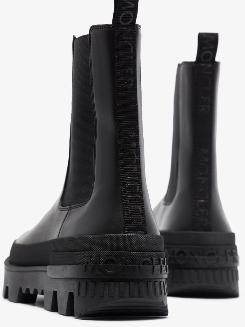 Black Coralyne Leather Chelsea Boots