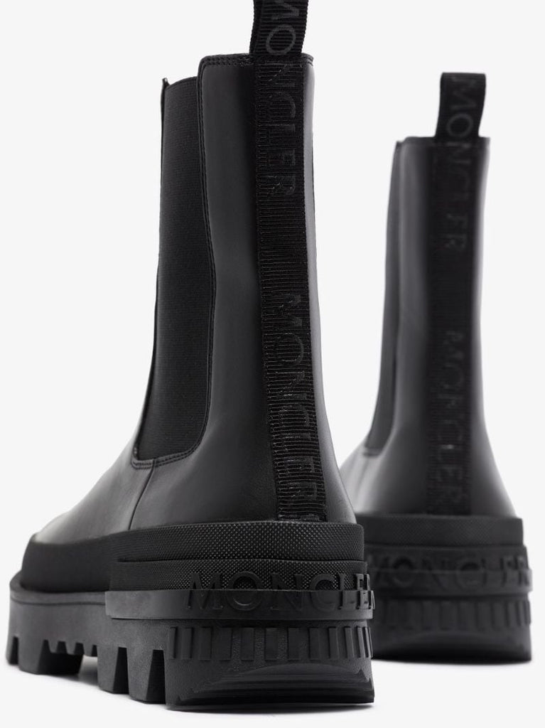 Black Coralyne Leather Chelsea Boots