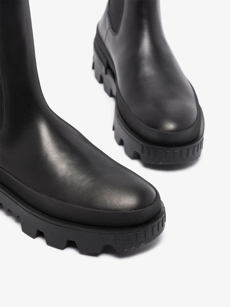 Black Coralyne Leather Chelsea Boots