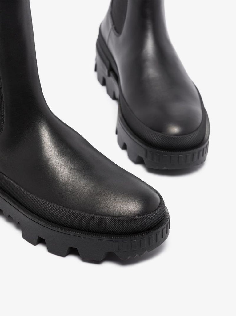 Black Coralyne Leather Chelsea Boots