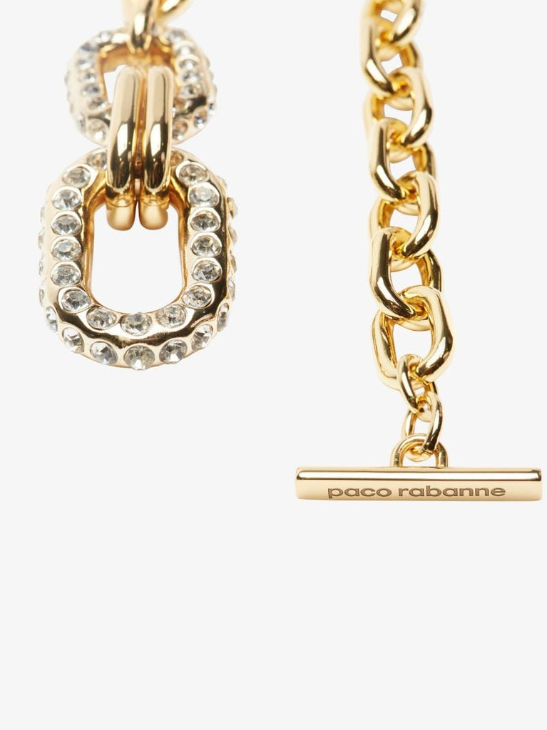 Gold-plated Crystal-embellished Chain Link Necklace