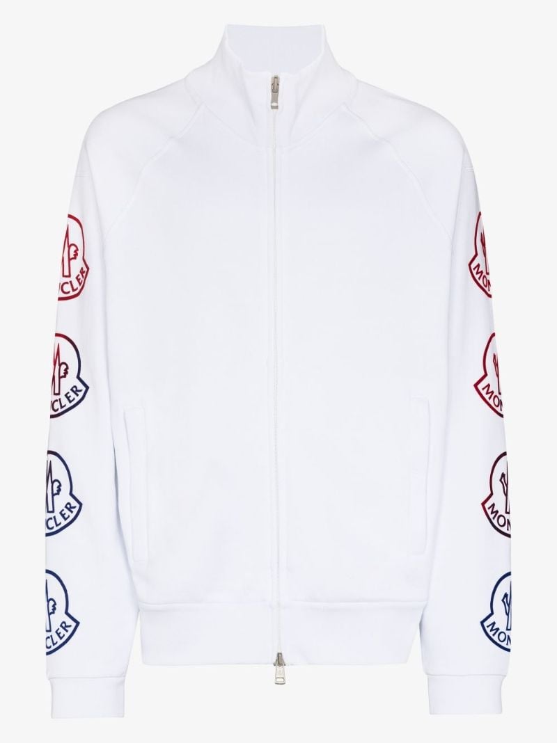 Logo Print Zip-up Cardigan