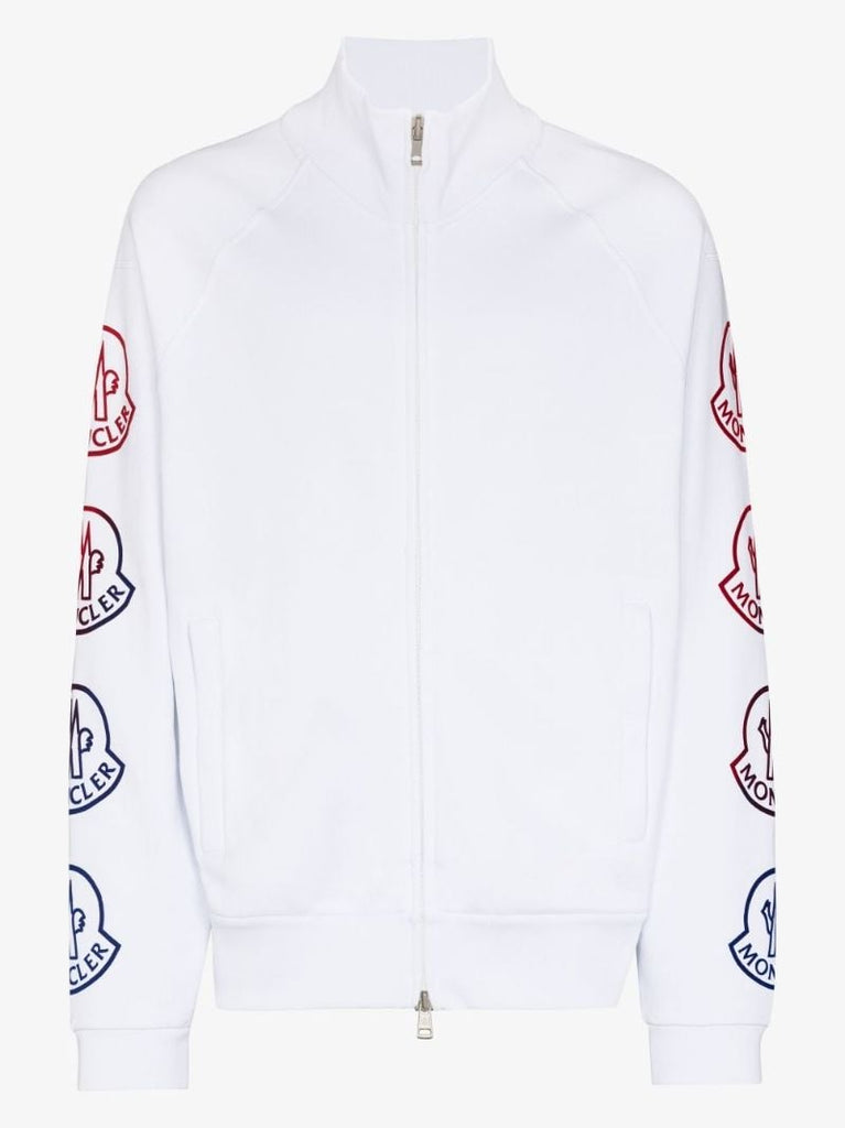 Logo Print Zip-up Cardigan