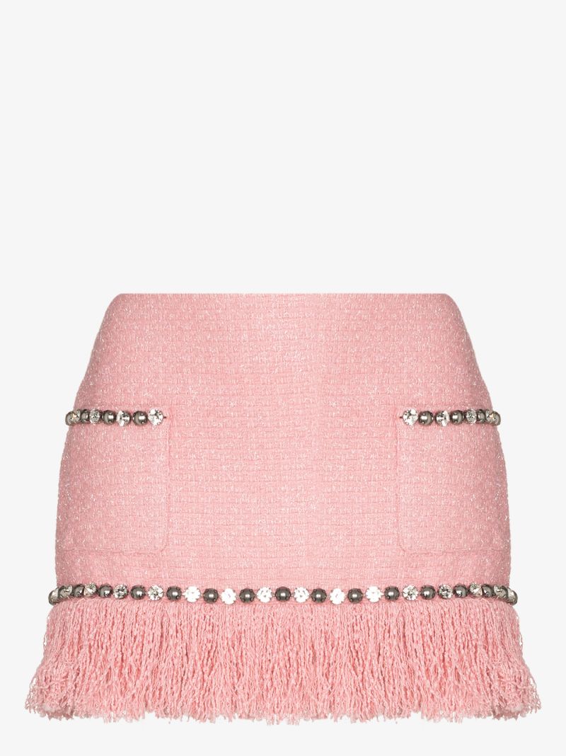 Fringed Mini Skirt