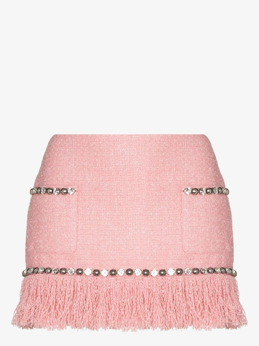 Fringed Mini Skirt
