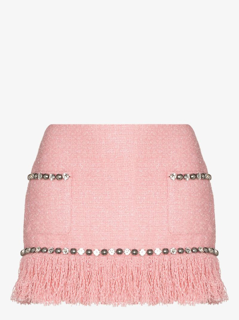 Fringed Mini Skirt