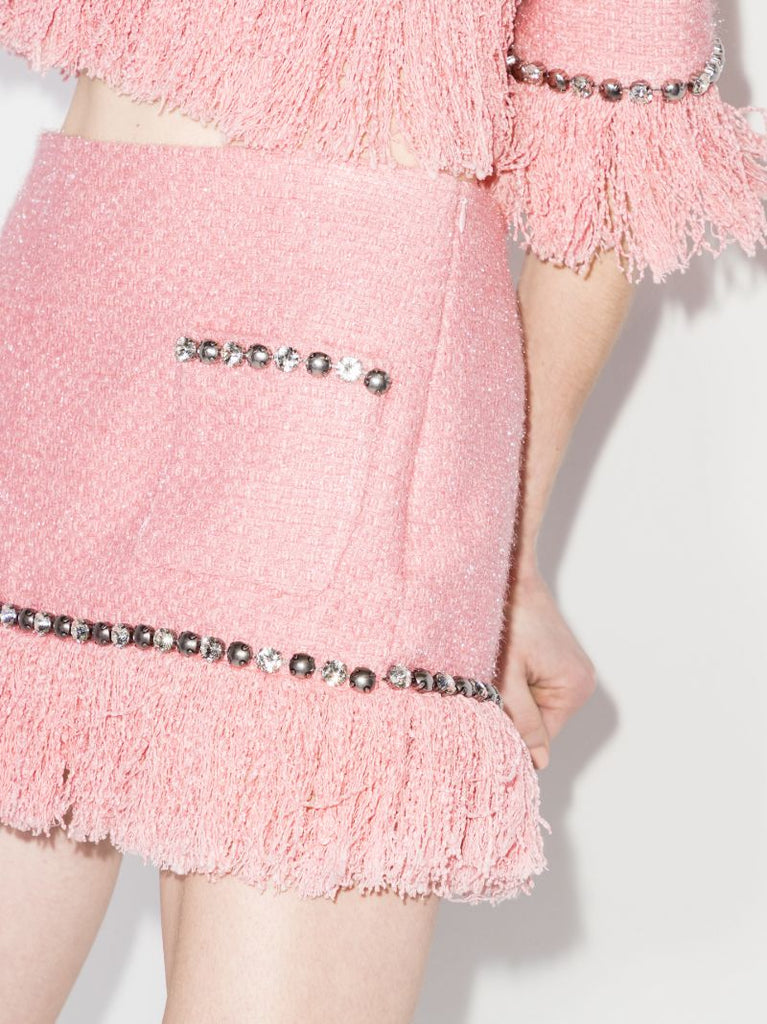 Fringed Mini Skirt