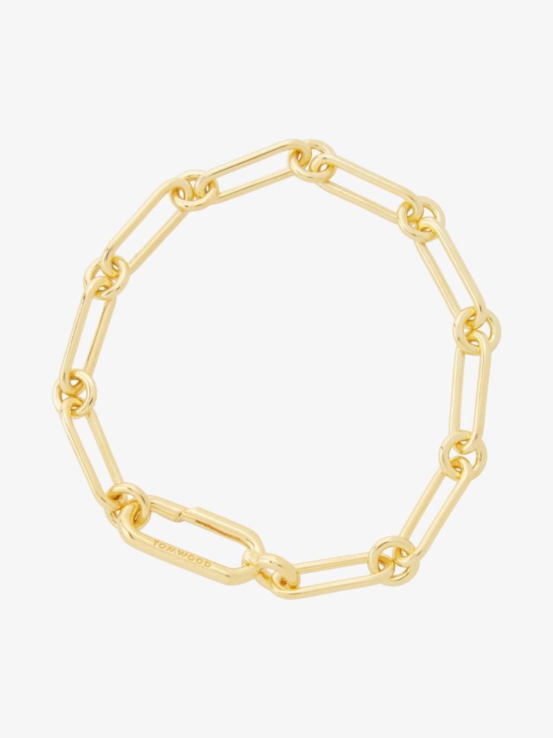 Gold-plated Box Chain Bracelet