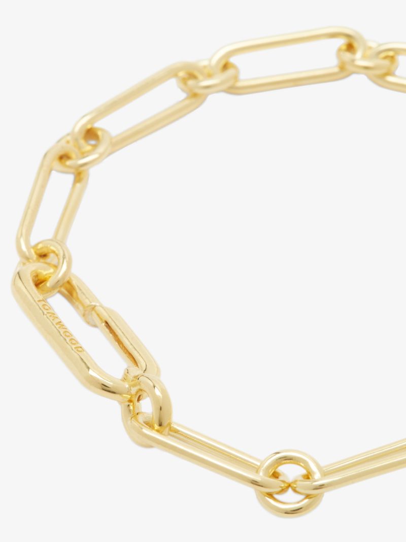 Gold-plated Box Chain Bracelet