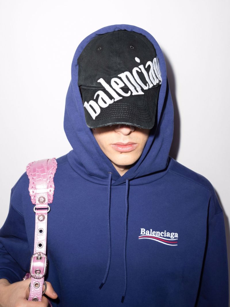 Black Diagonal Logo Baseball Cap