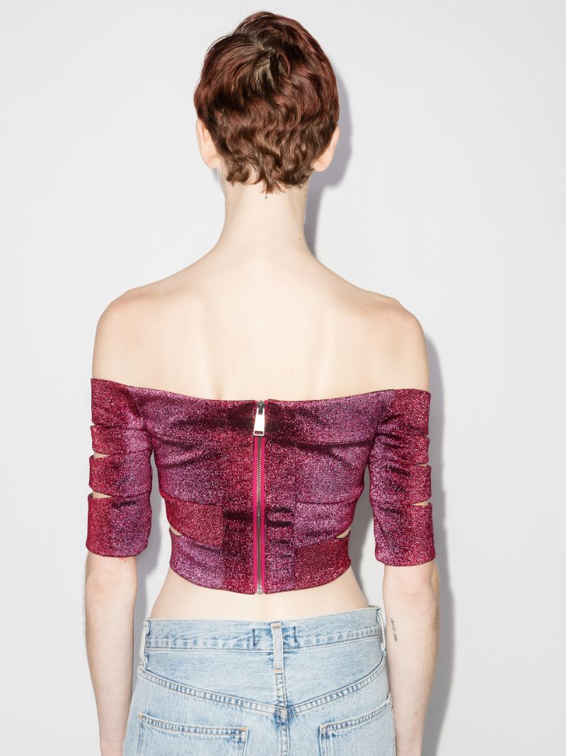 Sparkling Cutout Crop Top