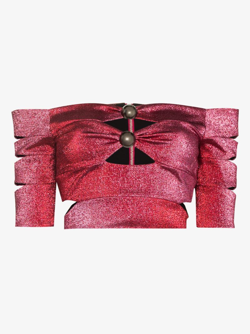 Sparkling Cutout Crop Top