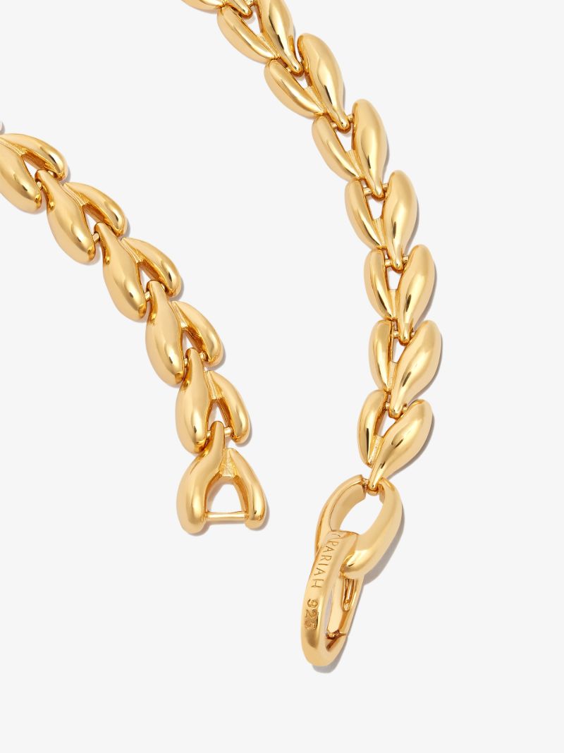 Gold Vermeil Fishbone Chain Bracelet